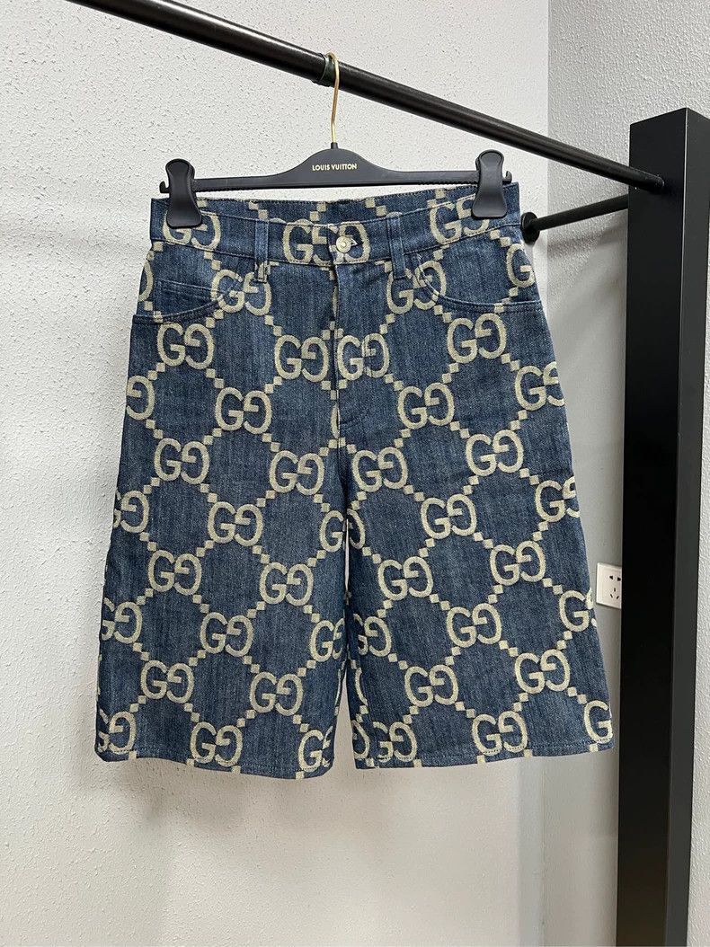 Gucci GucciOld Flower Pineapple Denim Shorts 2503-Nextarrow Size US 30 / EU 46 - 1 Thumbnail