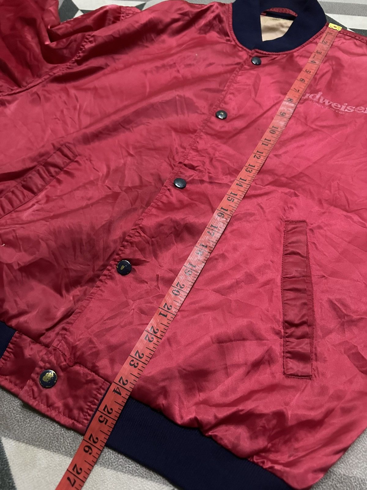 Budweiser × Vintage Vintage 90s Budweiser snap button jacket Size US L / EU 52-54 / 3 - 7 Thumbnail