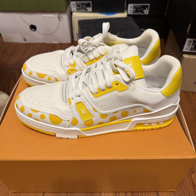Louis Vuitton Yayoi Kusama x Louis Vuitton Yellow Dot Trainers 0079 Size US 10.5 / EU 43-44 - 1 Thumbnail