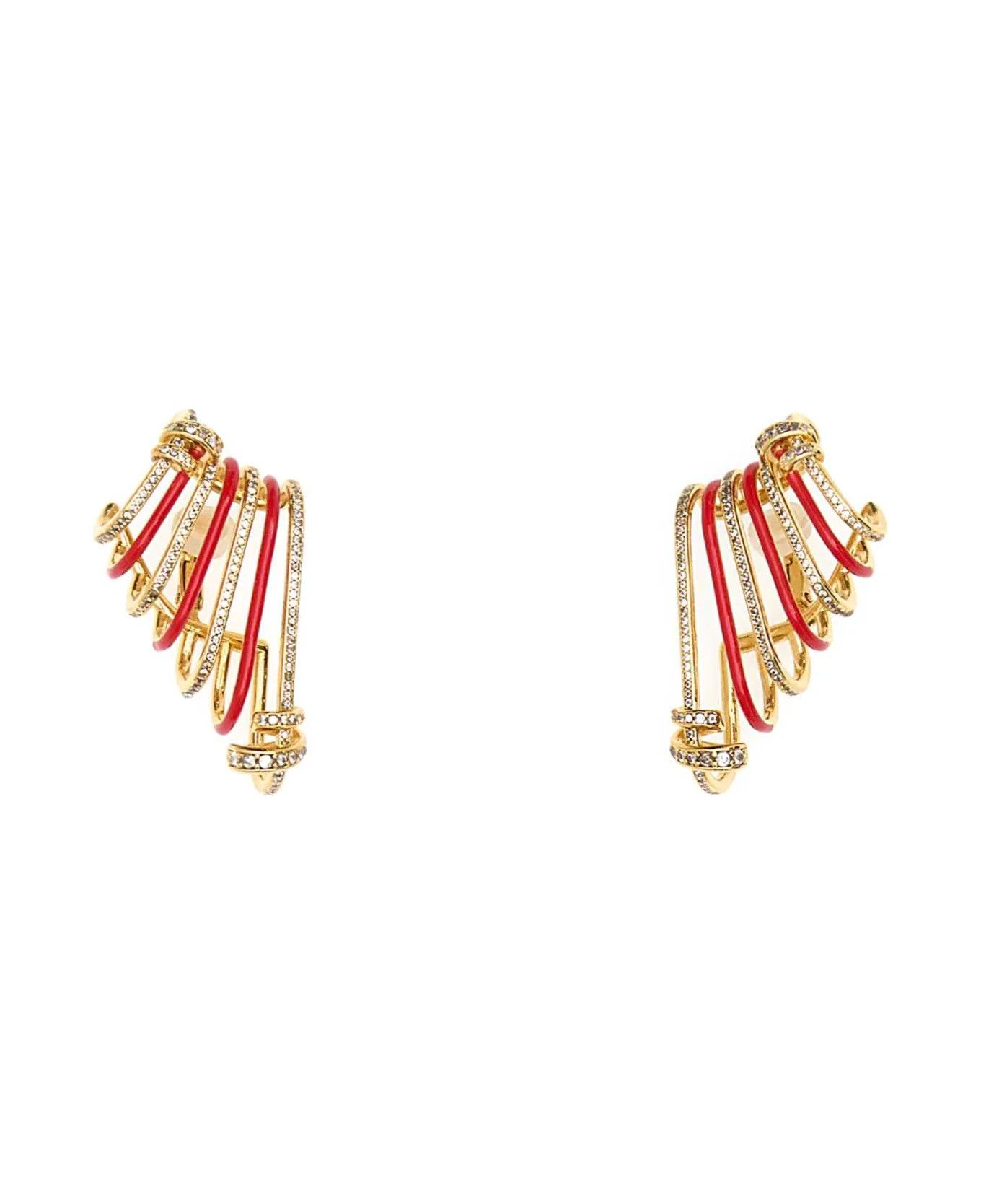 Fendi o1loc1c1225 Size: OS/Two-tone Metal Ear Cuff in Golden Size ONE SIZE - 1 Thumbnail