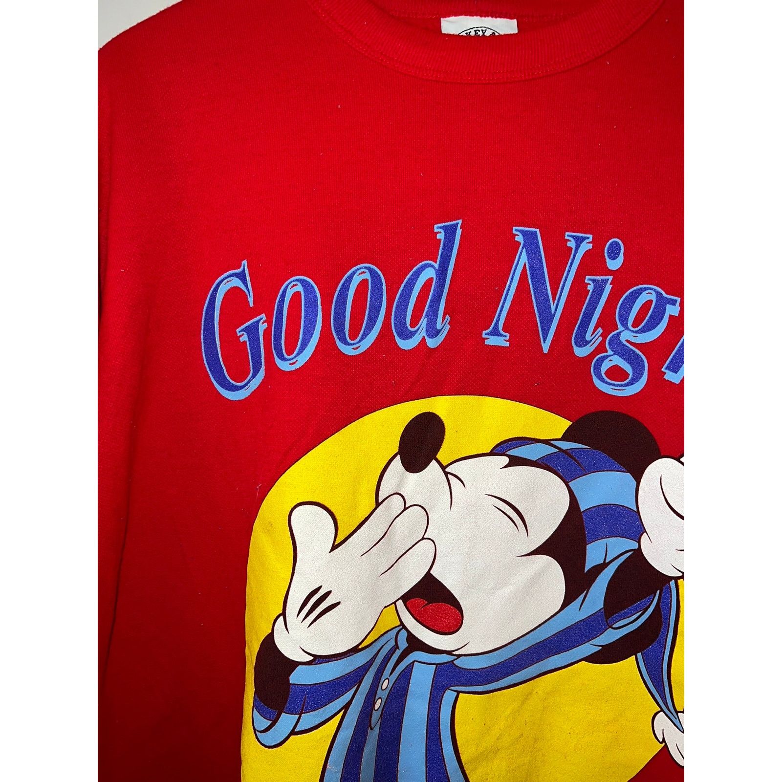 Disney Vintage Mickey Mouse Sleeper Sweatshirt Disney Good Night XL Size US XL / EU 56 / 4 - 2 Thumbnail
