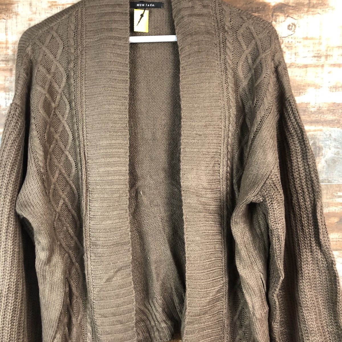 Homespun Knitwear Mu Mu & Co Brown Cardigan Knitwear #A2346 Size L / US 10 / IT 46 - 4 Thumbnail
