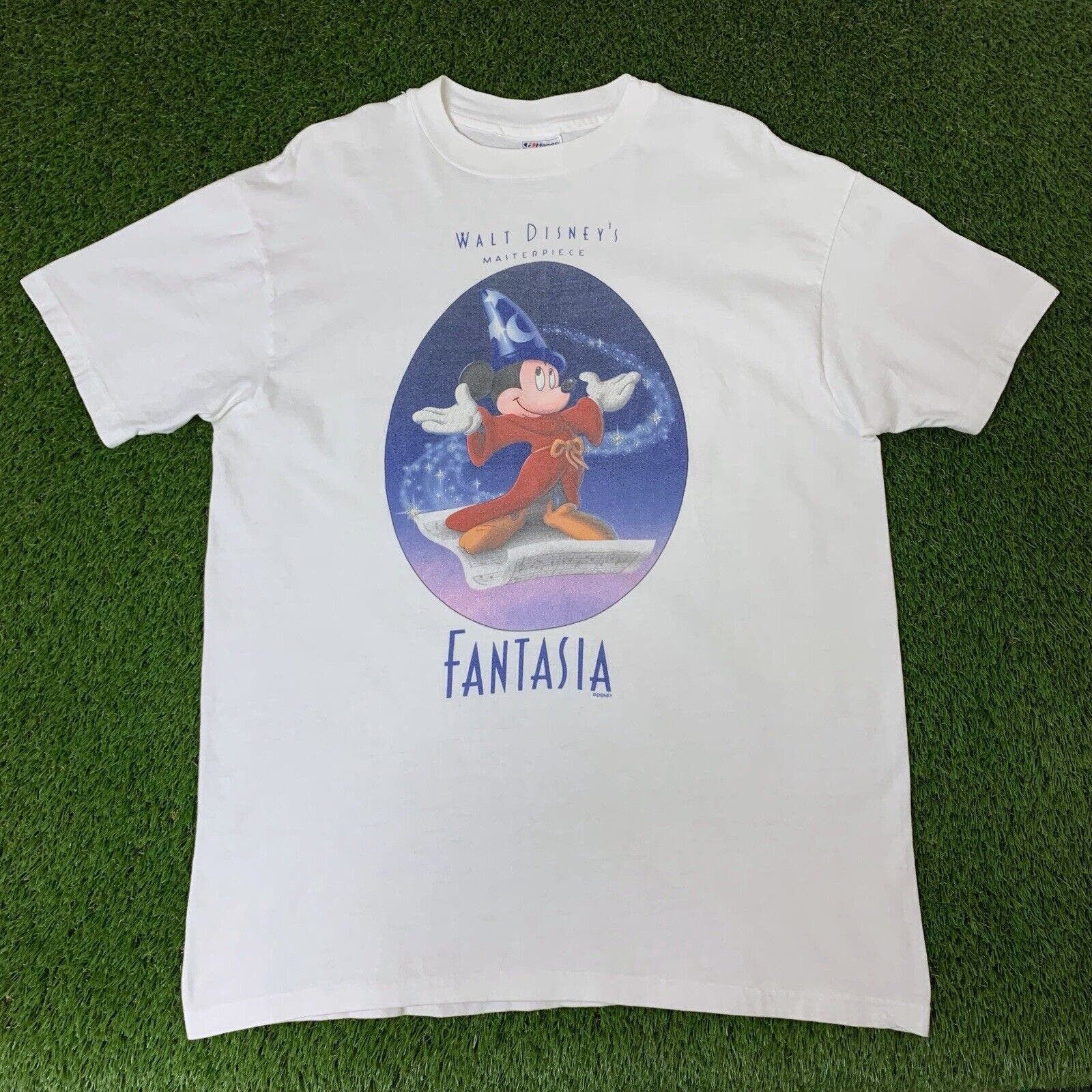 image of 80's Disney Fantasia Mickey Mouse T Shirt XL 90's in White, Men's