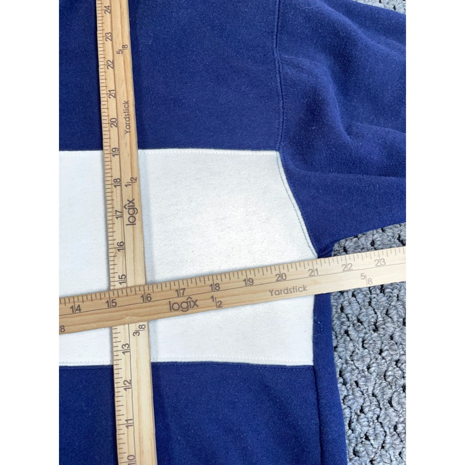 Vintage VTG Cheetah Striped Sweatshirt Adult Medium Blue White Elbow Patches Mervyns Cheetah Size US M / EU 48-50 / 2 - 5 Thumbnail