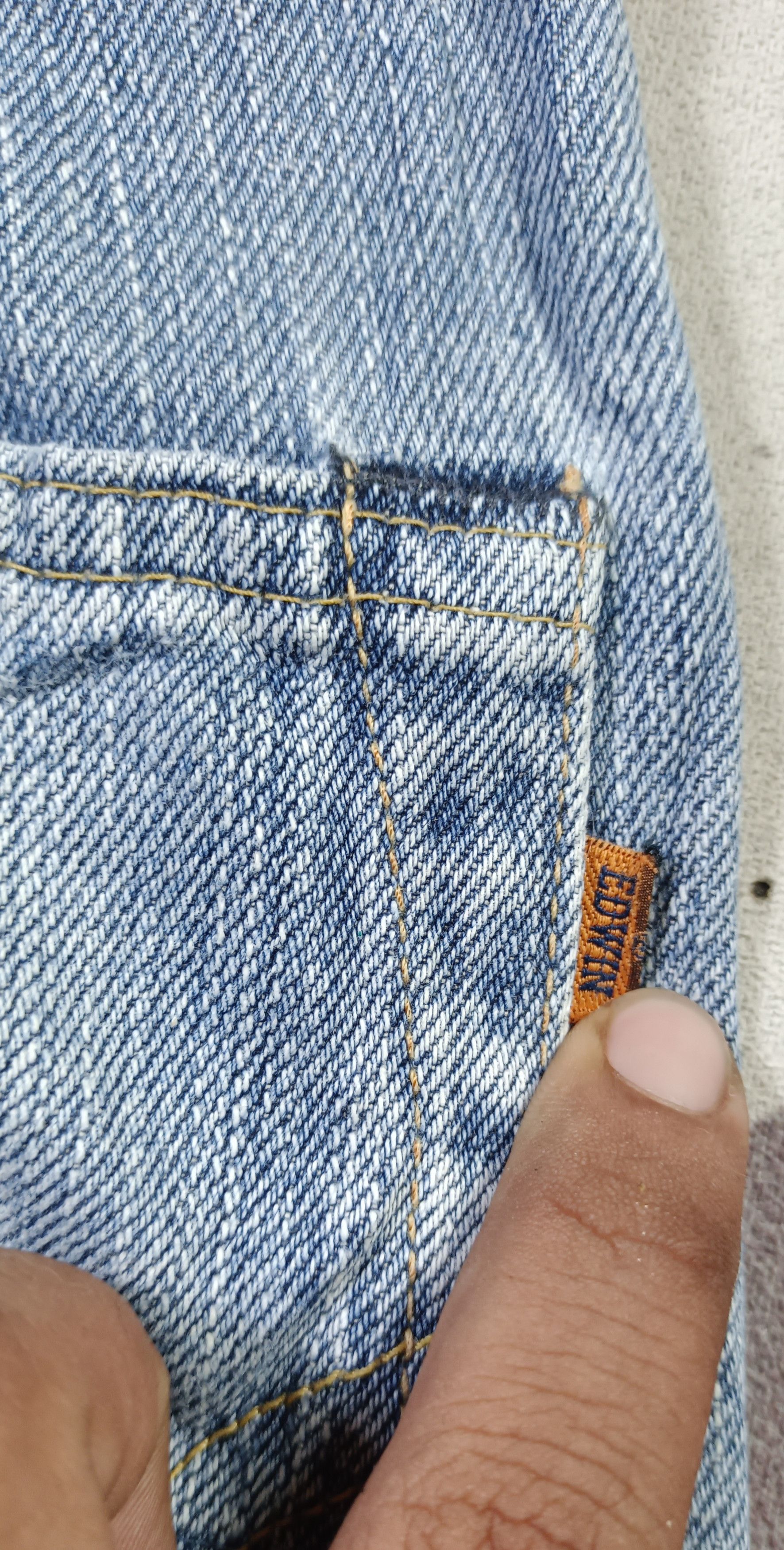 Edwin Edwin Selvedge 505z Orange tag Distressed Denim (30) Size US 30 / EU 46 - 11 Thumbnail