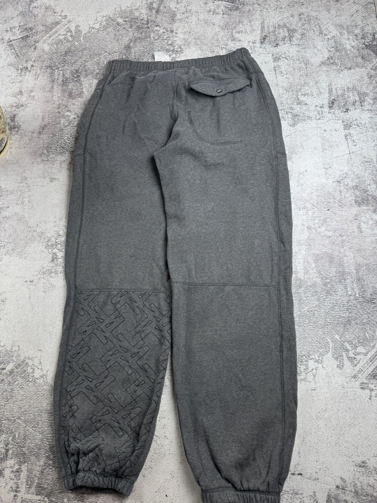 Nike Nike Air Medium Gray Men Baggy Wide Sweat Pants Trousers Activewear Cotton Sport Size US 32 / EU 48 - 10 Thumbnail