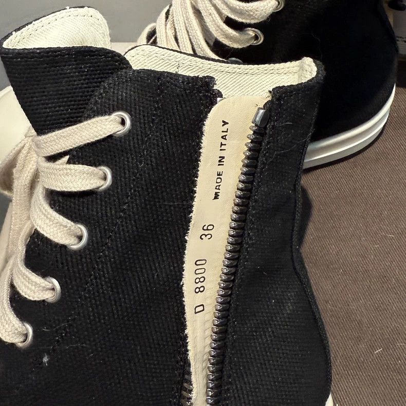 Rick Owens rick owens size 36 Double-thread high-top canvas large Con Size US 6 / IT 36 - 7 Thumbnail