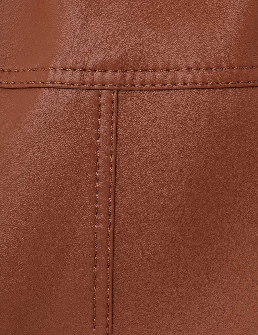 Zimmermann oc11z0525 Harmony Leather Short in Brown Size 25" / US 0 / IT 36 - 6 Thumbnail