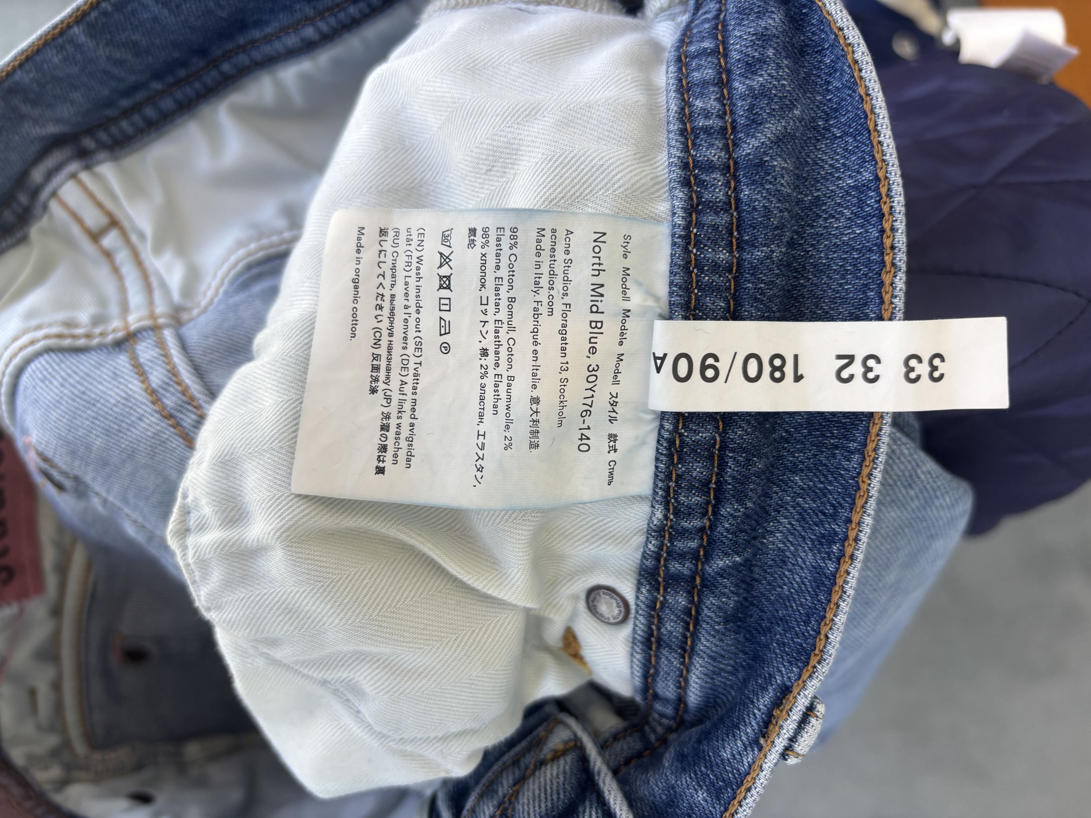 Acne Studios Acne Studios Bla Konst North Mid Blue Size US 33 - 5 Thumbnail