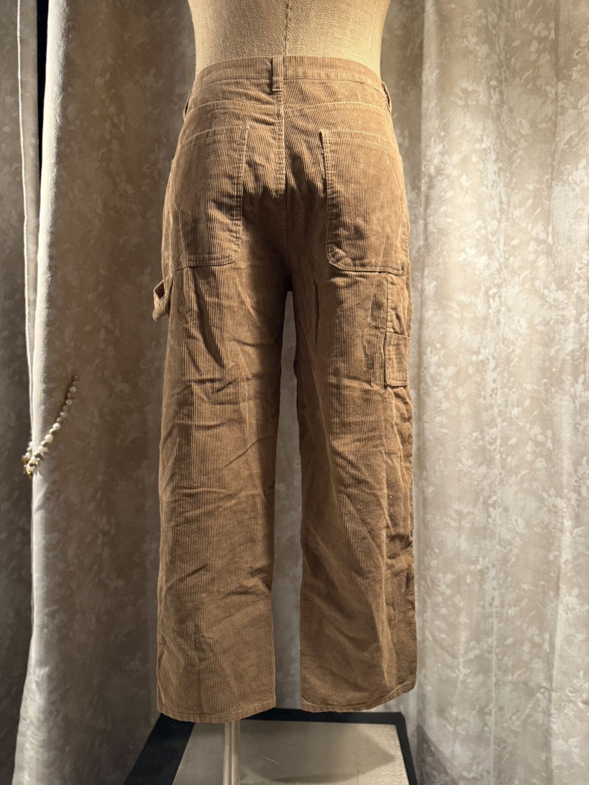 Other Vintage-Inspired Brown Corduroy Utility Pants – Relaxed Fit Size 29" - 6 Thumbnail