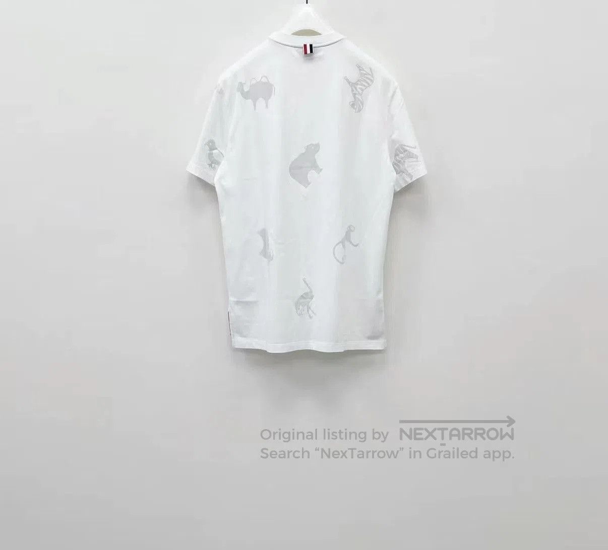 Thom Browne White Animal Print Short Sleeve T. Size US L / EU 52-54 / 3 - 6 Thumbnail