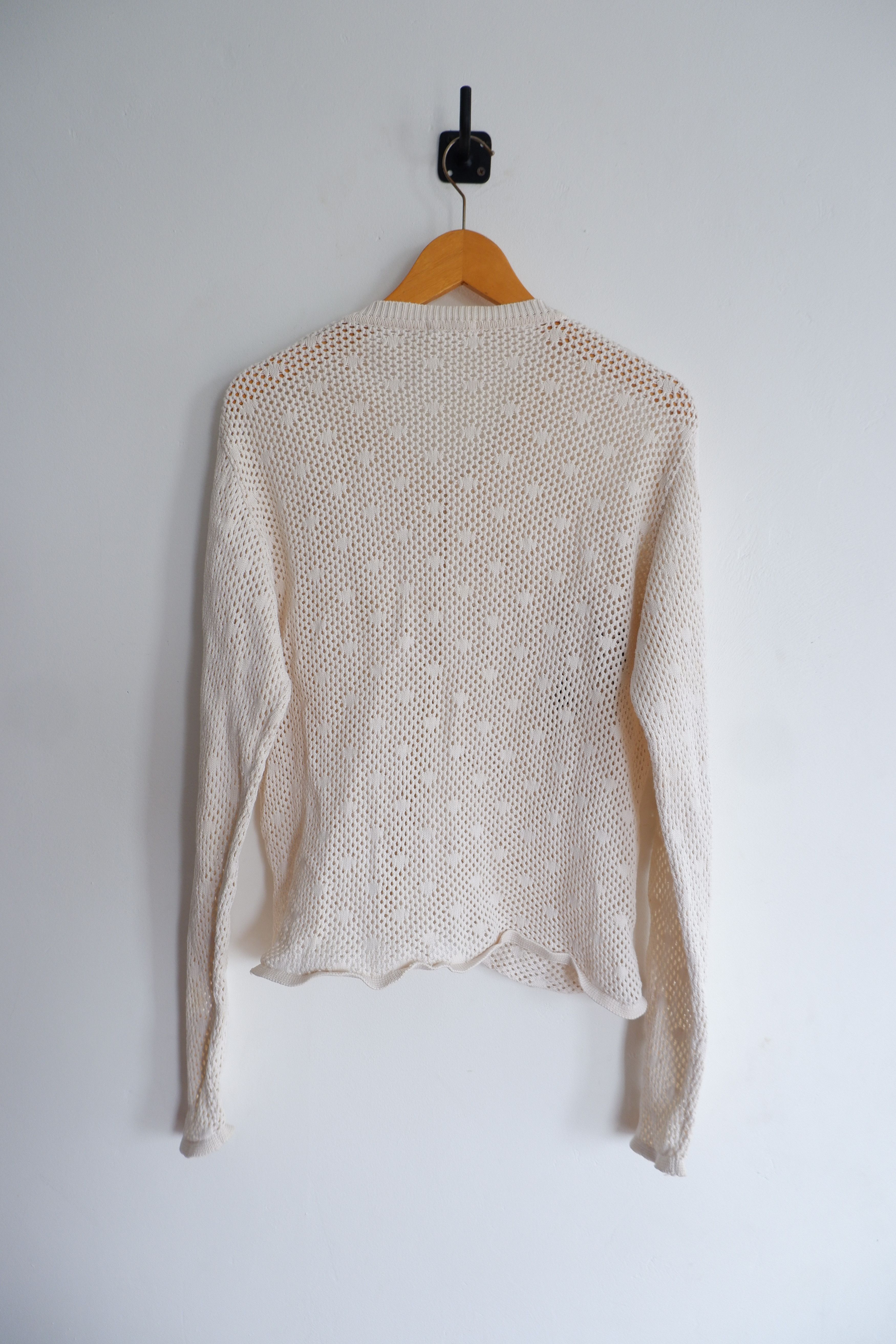 Yohji Yamamoto Vintage Y's Yohji Yamamoto Polkadot Knit Mesh Cardigan Size M / US 6-8 / IT 42-44 - 2 Thumbnail