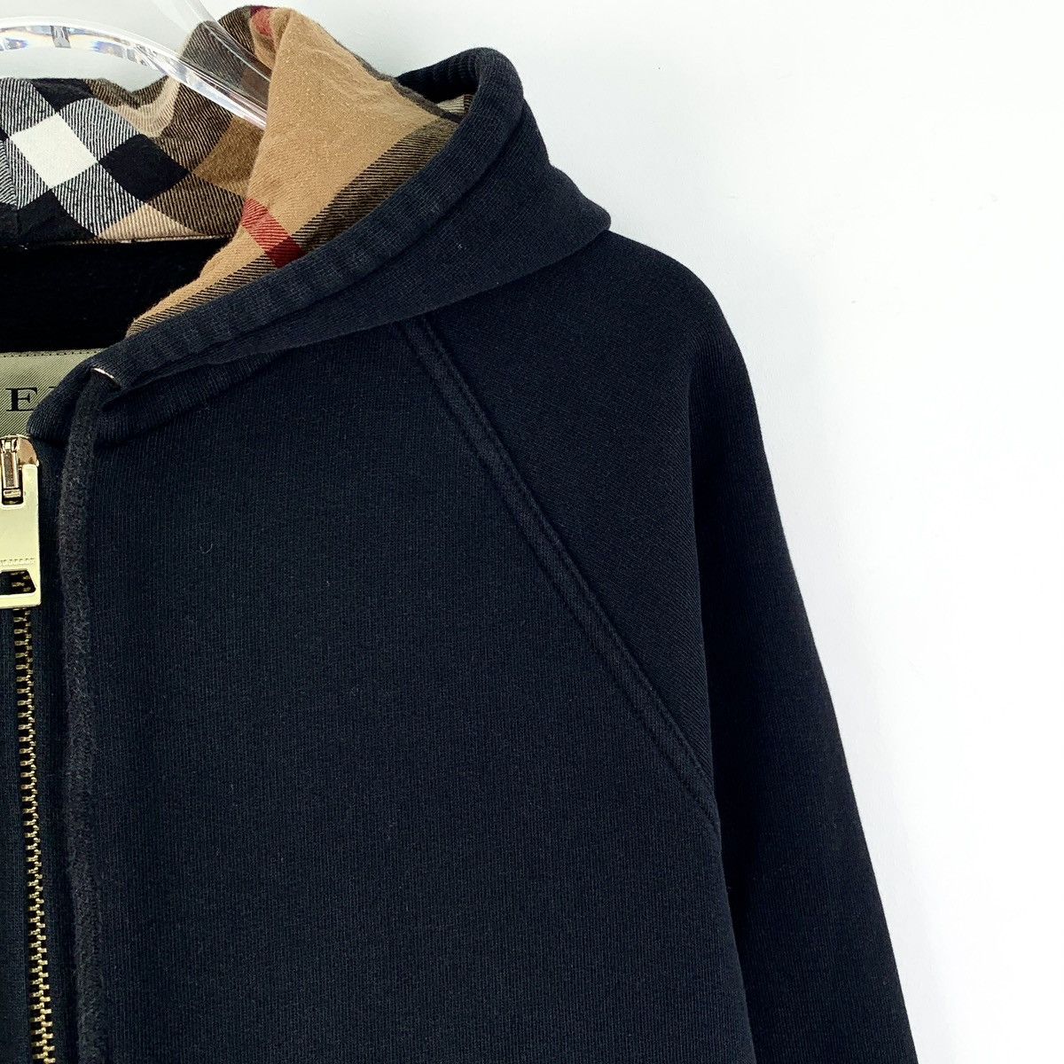 Burberry Burberry Black Drawstring Hooded Full Zip Jacket K26WX Size US L / EU 52-54 / 3 - 3 Thumbnail
