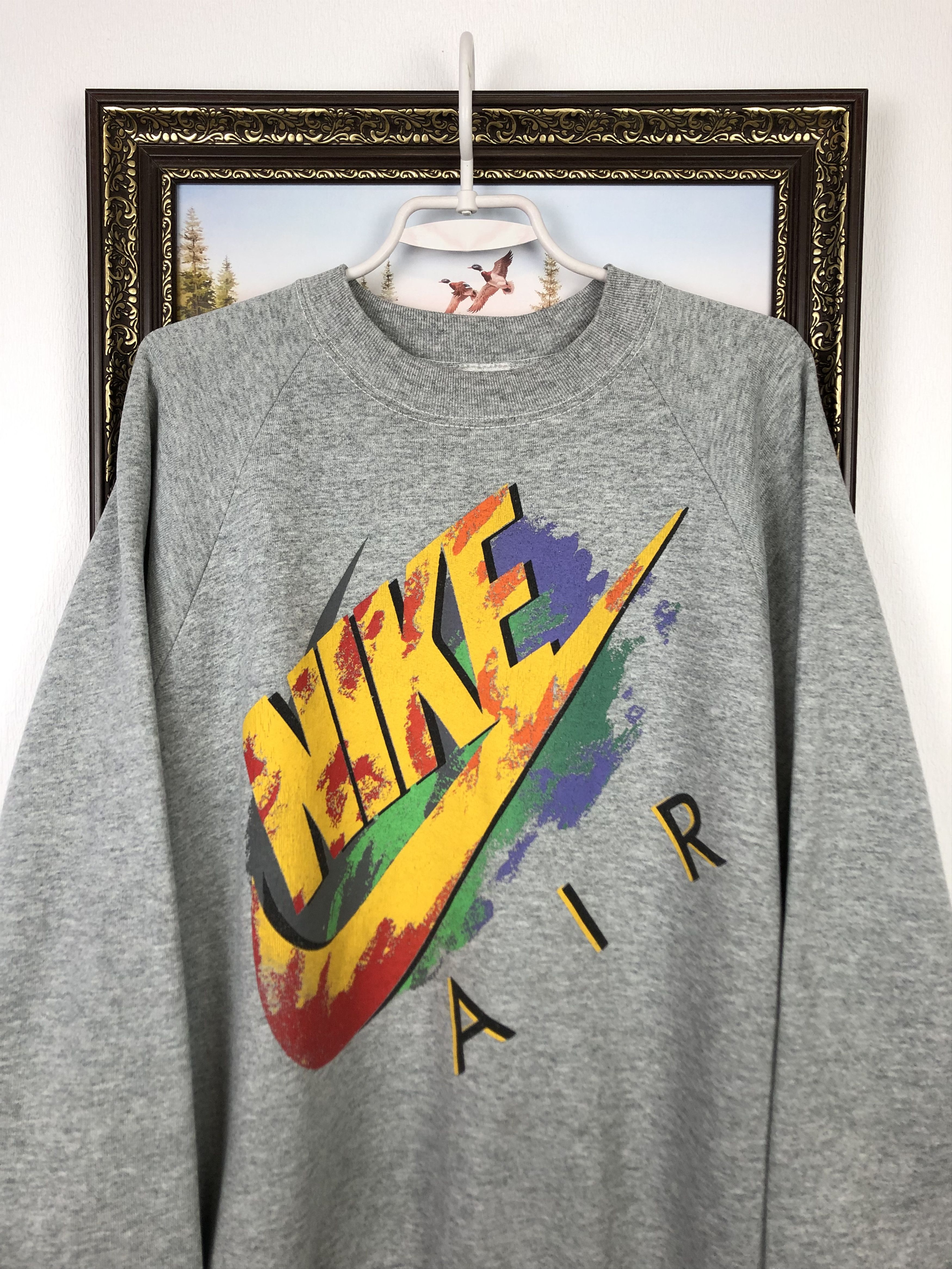 Nike Vintage 90's Nike AIR Jordan Sweatshirt Over Print Crewneck Size US L / EU 52-54 / 3 - 2 Thumbnail