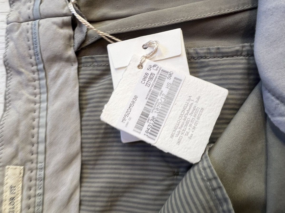 Brunello Cucinelli Brunello Cucinelli Twisted Cotton Gabardine Trousers Size US 38 / EU 54 - 18 Thumbnail