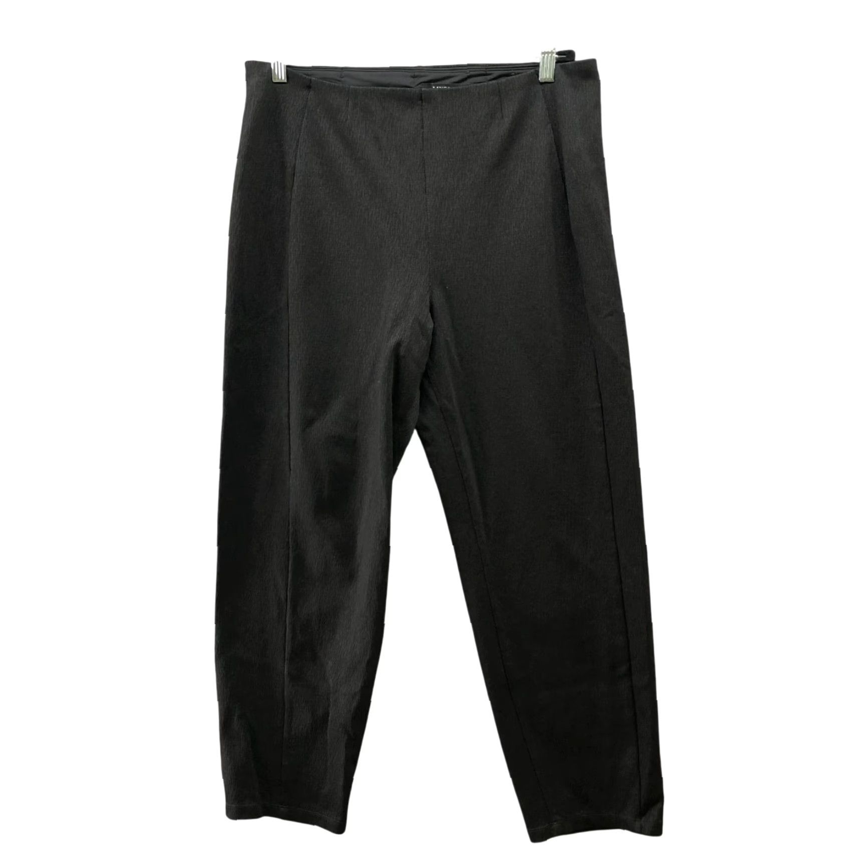 Vintage Liverpool Womens 10 Black Sleek Pull On Crop Straight Leg Dress Pants Slim Yoga Stretch Front Zipper Flat Front Casual All Seasons Mens? Womens Size 32" / US 10 / IT 46 - 2 Thumbnail