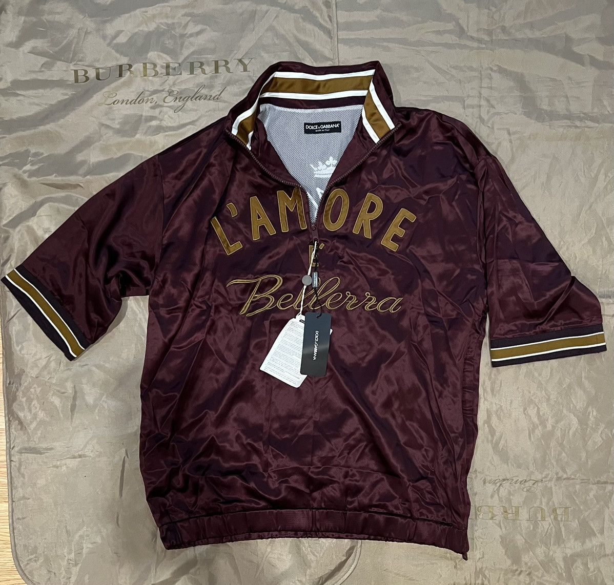 Dolce & Gabbana DOLCE & GABBANA Embroidered Silkblend Satin Polo size 48 Size US M / EU 48-50 / 2 - 1 Thumbnail