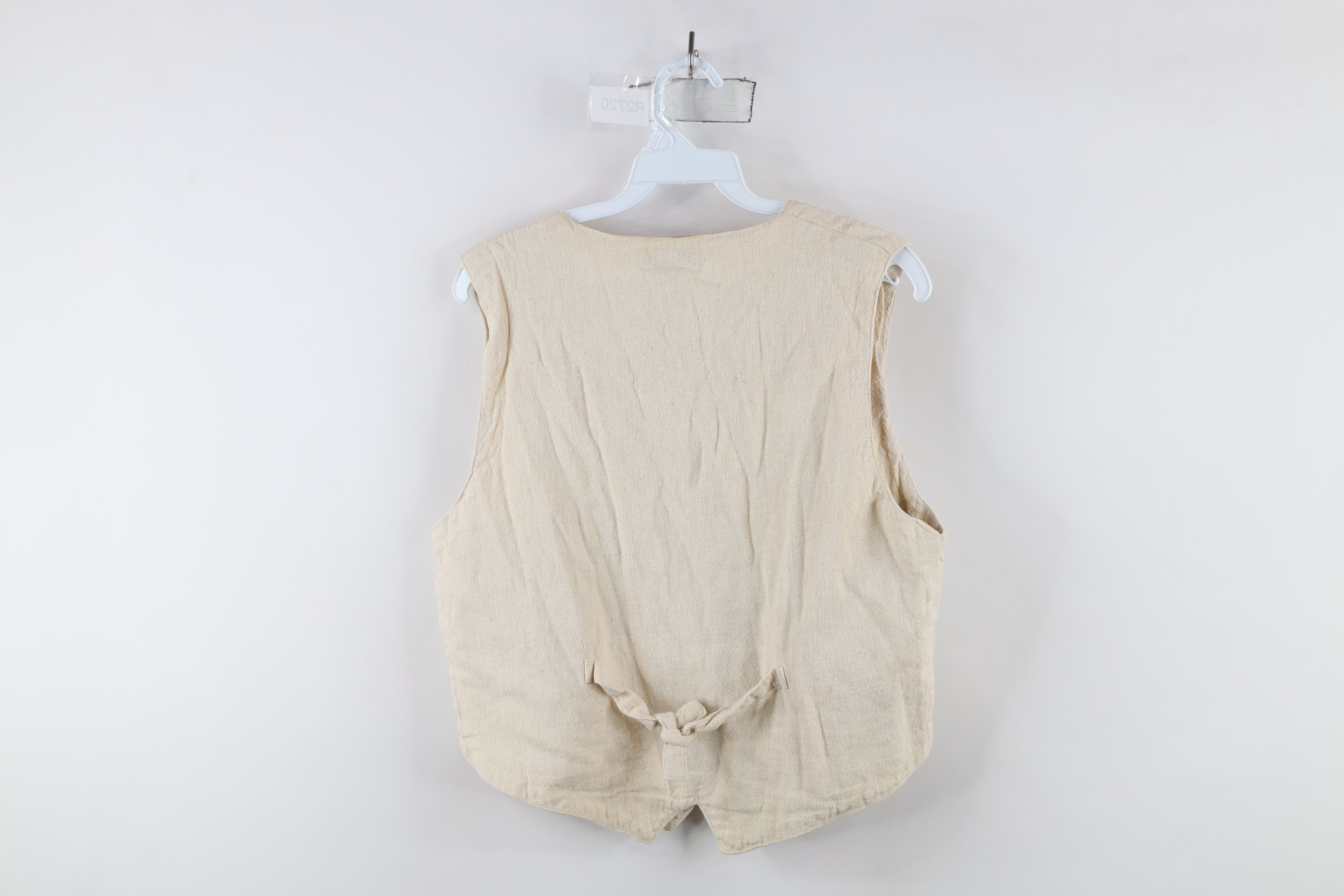Vintage Vintage 90s Streetwear Embroidered Flower Button Vest Jacket Size M / US 6-8 / IT 42-44 - 14 Thumbnail