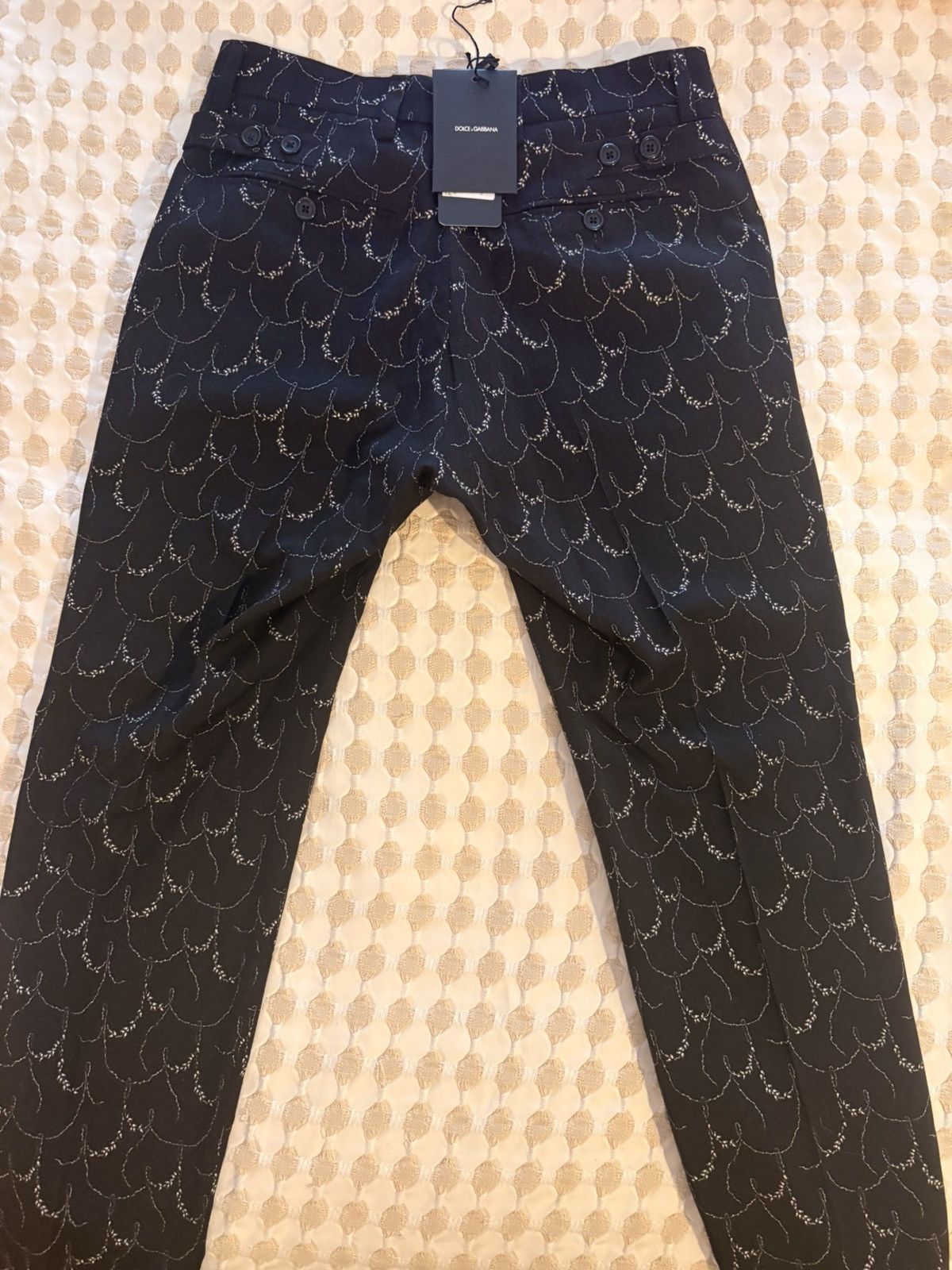 Dolce & Gabbana Dolce & Gabbana Embroidered Wool Pants Size US 28 / EU 44 - 2 Thumbnail