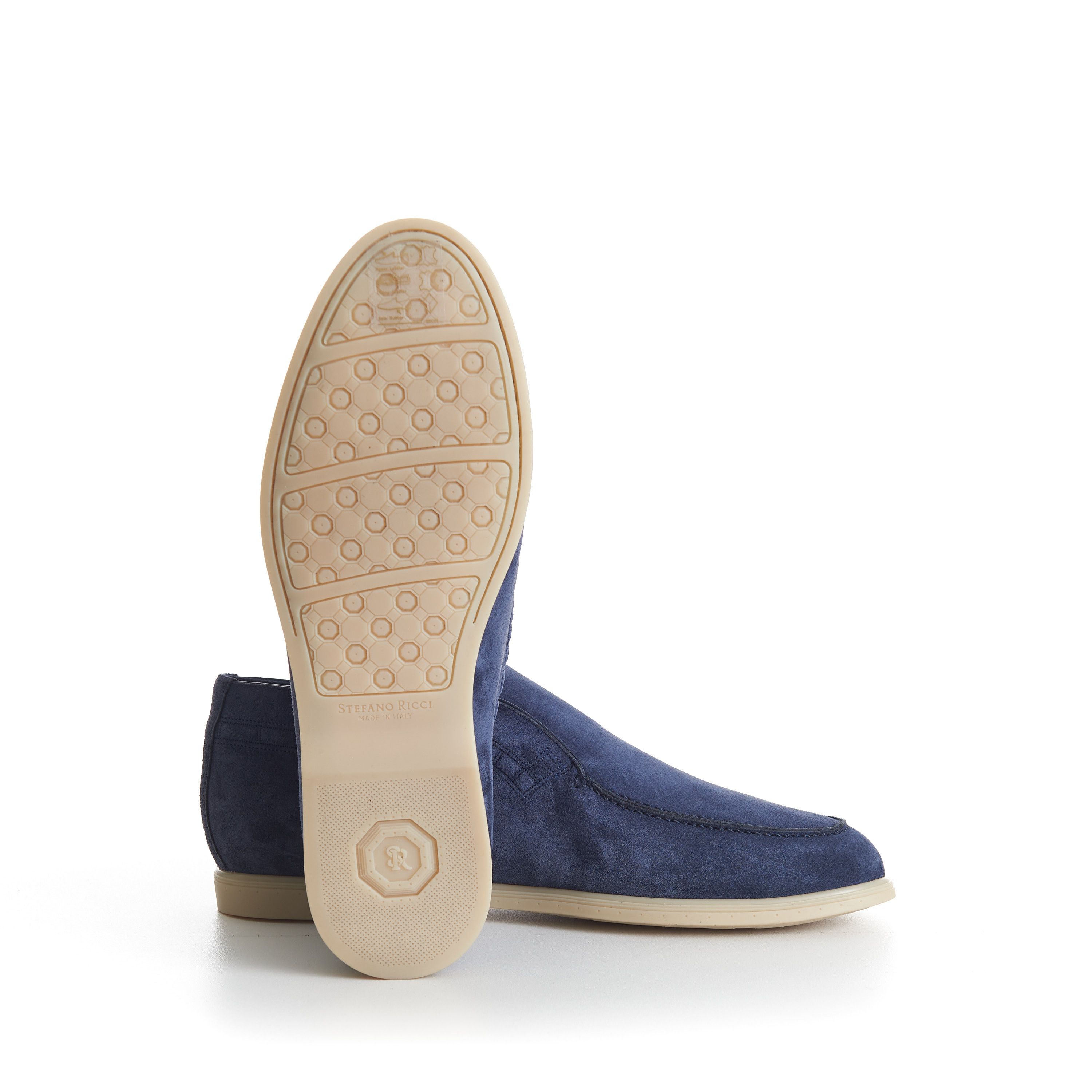 Stefano Ricci Blue Suede Slip-On Ankle Boots - Eagle Head Application Size US 9 / EU 42 - 10 Thumbnail