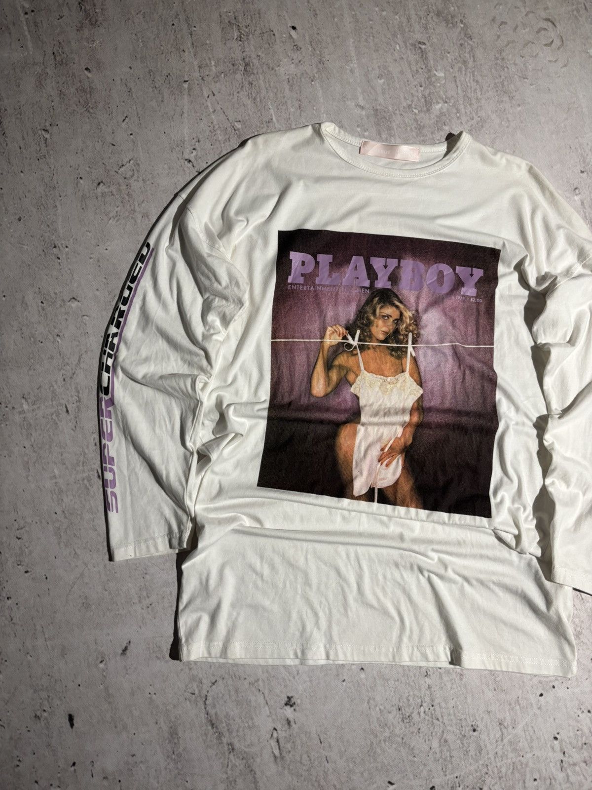 Playboy 00s Vintage Style Japan Longsleeve Oversize Naked Playboy Size US L / EU 52-54 / 3 - 2 Thumbnail