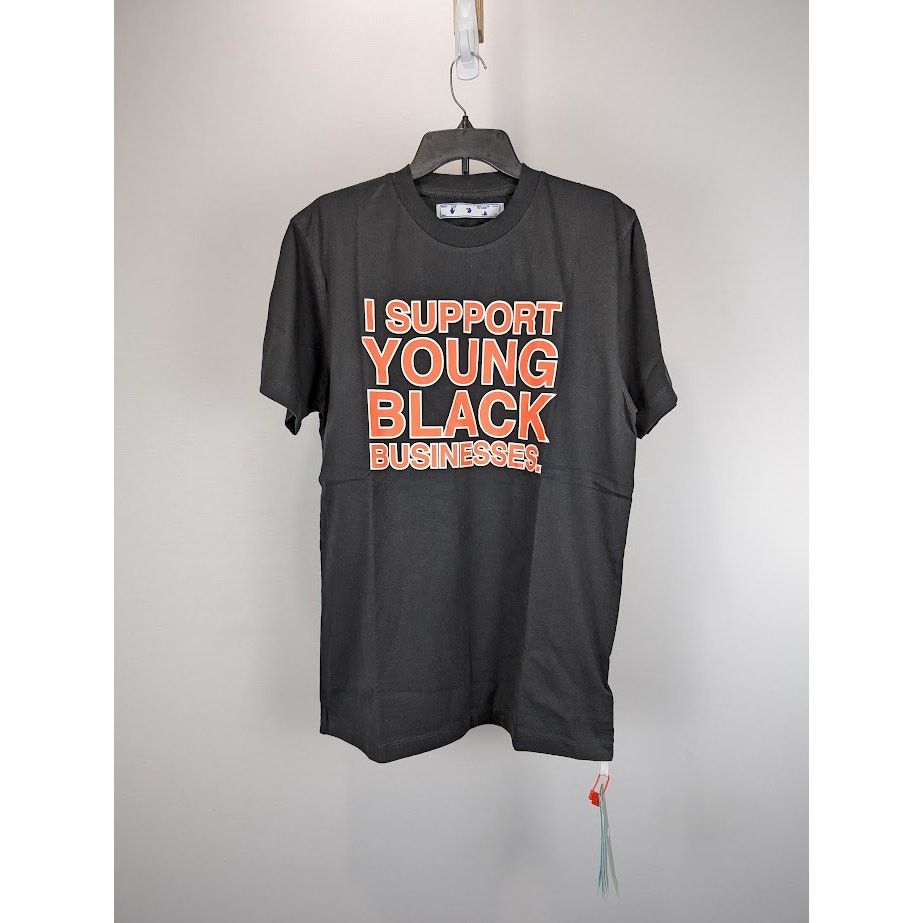 Off-White o1rshd1 Black Business Short Sleeve T-Shirt in Black Orange Size US L / EU 52-54 / 3 - 1 Thumbnail