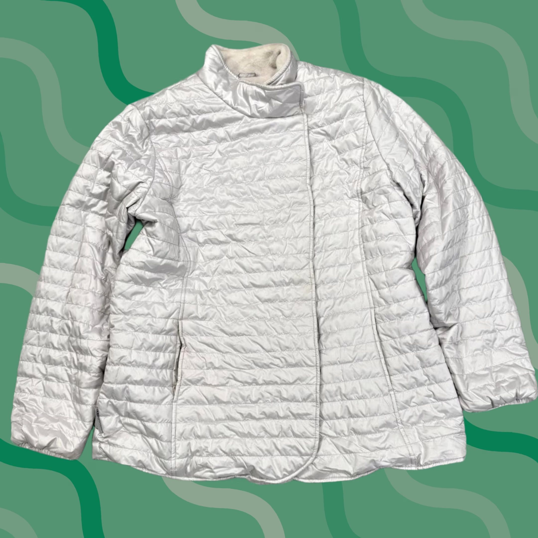 Ugg UGG Australia Jacket Womens XL Gray Quilted Asymmetrical Snap Fleece Lined Coat Size XL / US 12-14 / IT 48-50 - 1 Thumbnail