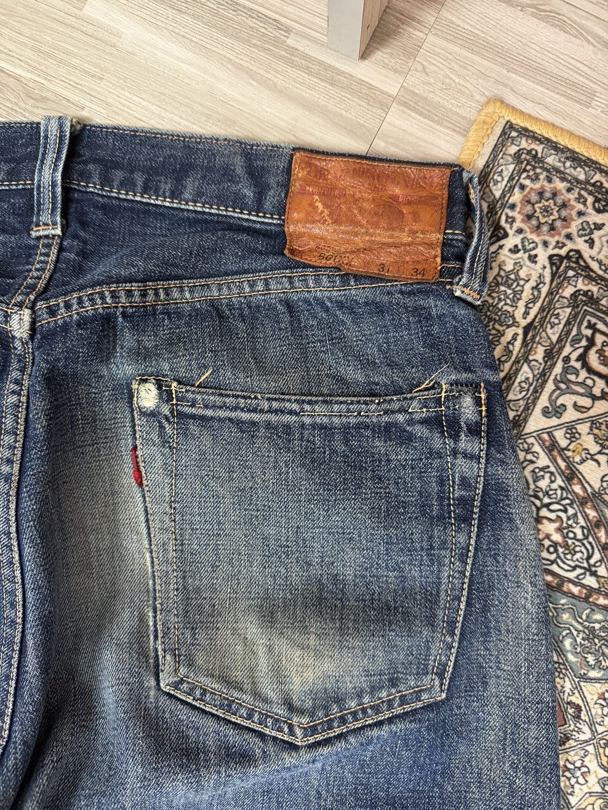 Freewheelers Vintage "Vanishing West" 601XX 1951 Selvedge Denim Size US 30 / EU 46 - 9 Thumbnail
