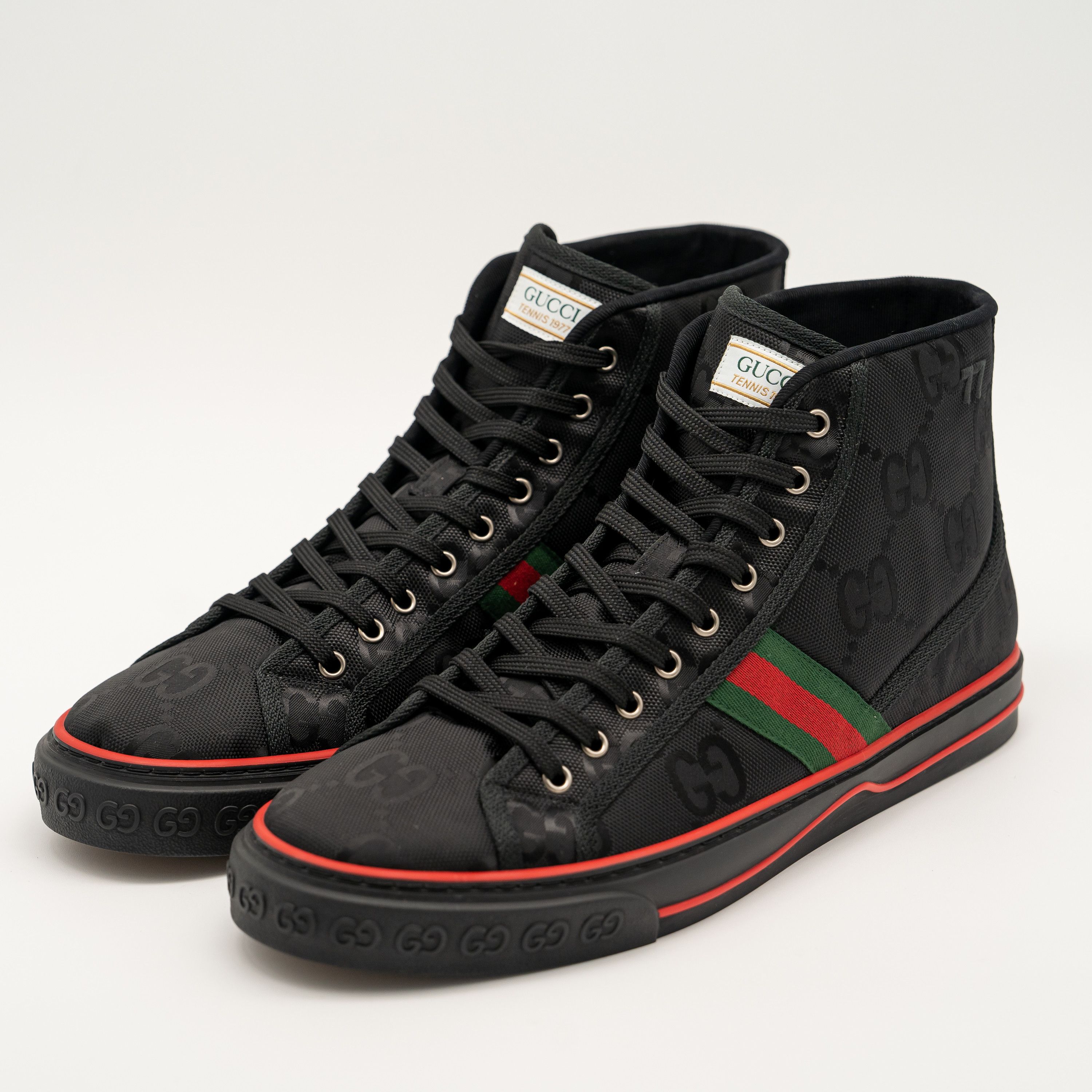 Designer × Gucci × Streetwear Gucci Falacer Glitter Web Silver