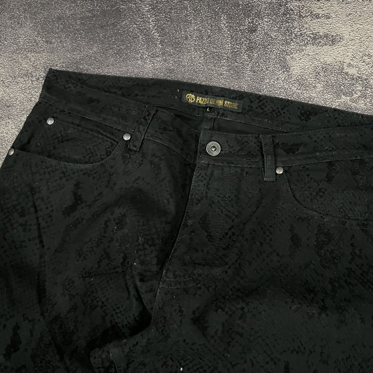 If Six Was Nine × Le Grande Bleu (L.G.B.) × Tornado Mart 90's Pazzo Denim Store Flared Jeans Size US 34 / EU 50 - 4 Thumbnail