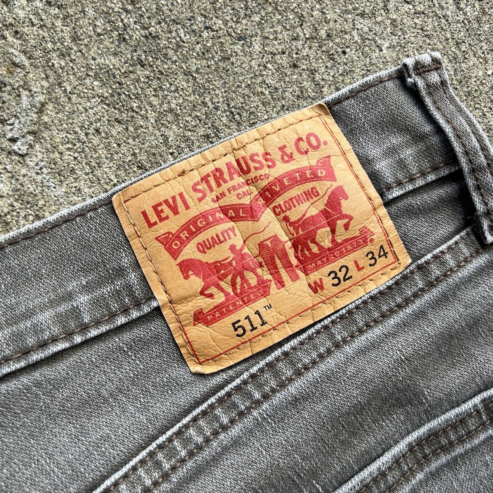 Levi's Levi’s 511 Jeans Men’s 31x32 Gray Slim Fit Flex Mid Rise Size US 31 - 3 Thumbnail