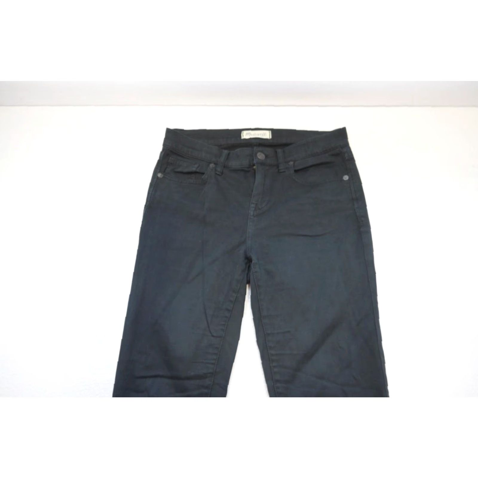 Madewell Black Mid-Rise Skinny Taper Pants 26 Inseam 29 Womens Size 26 Stretch Cotton Spandex Denim Pants