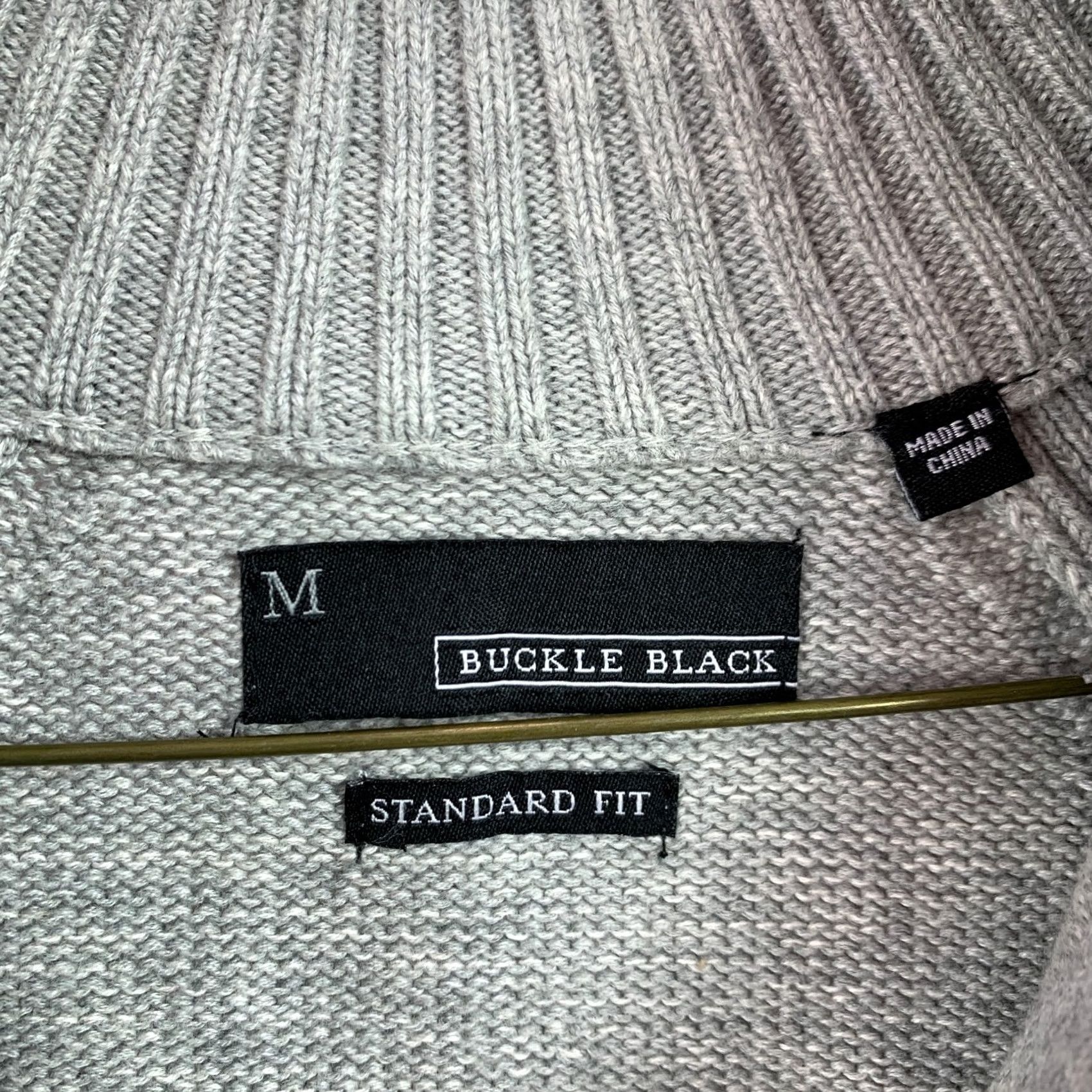Vintage Buckle Sweater Gray Quarter Zip Medium Size US M / EU 48-50 / 2 - 6 Thumbnail