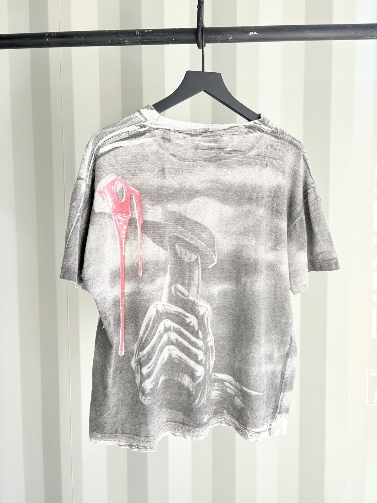 Thrashed Iron Maiden Faded Distressed Boxy Shirt ERD GRUNGE