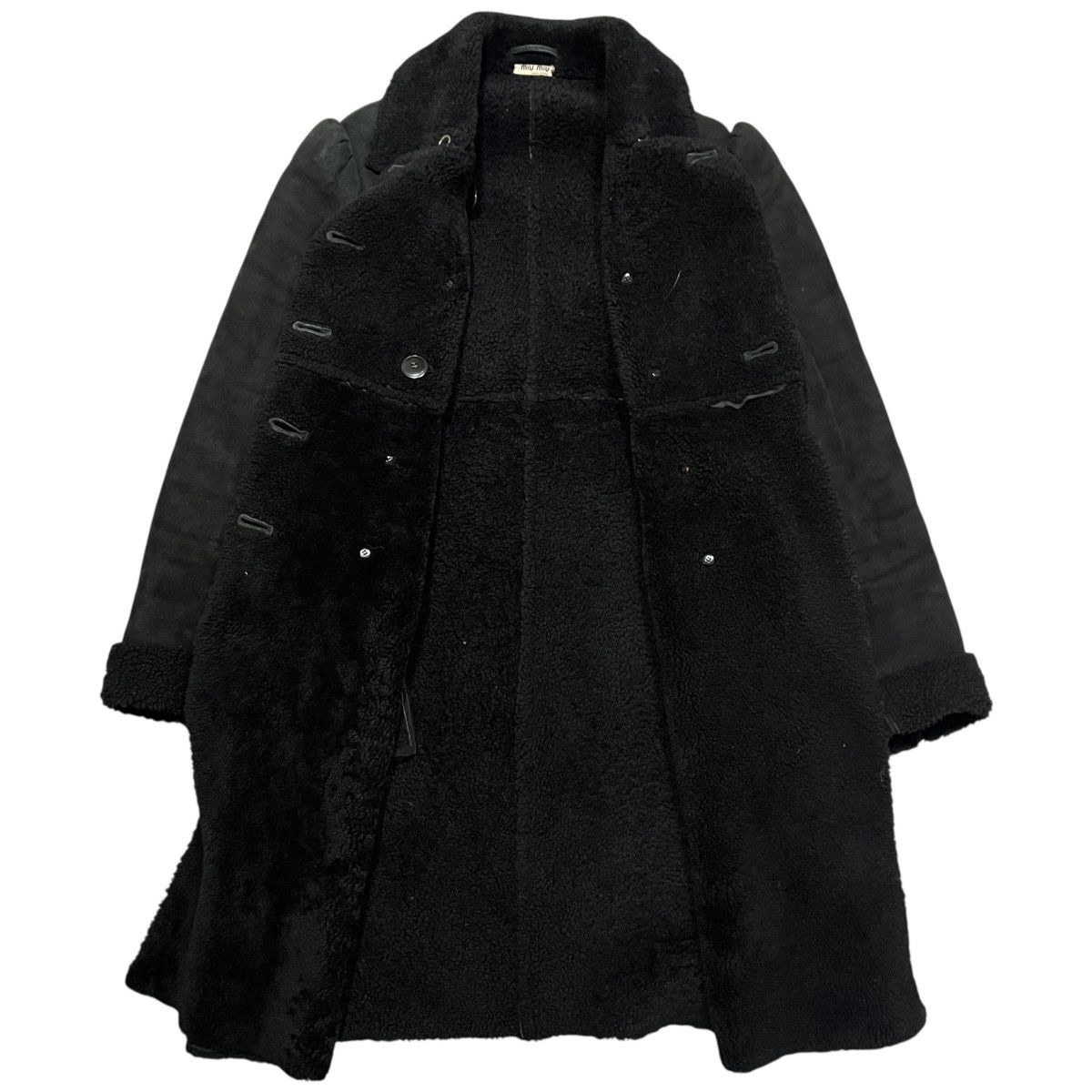 Miu Miu MIU MIU Shearling Bore Mouton Double Breasted Long Coat 40 Size M / US 6-8 / IT 42-44 - 2 Thumbnail