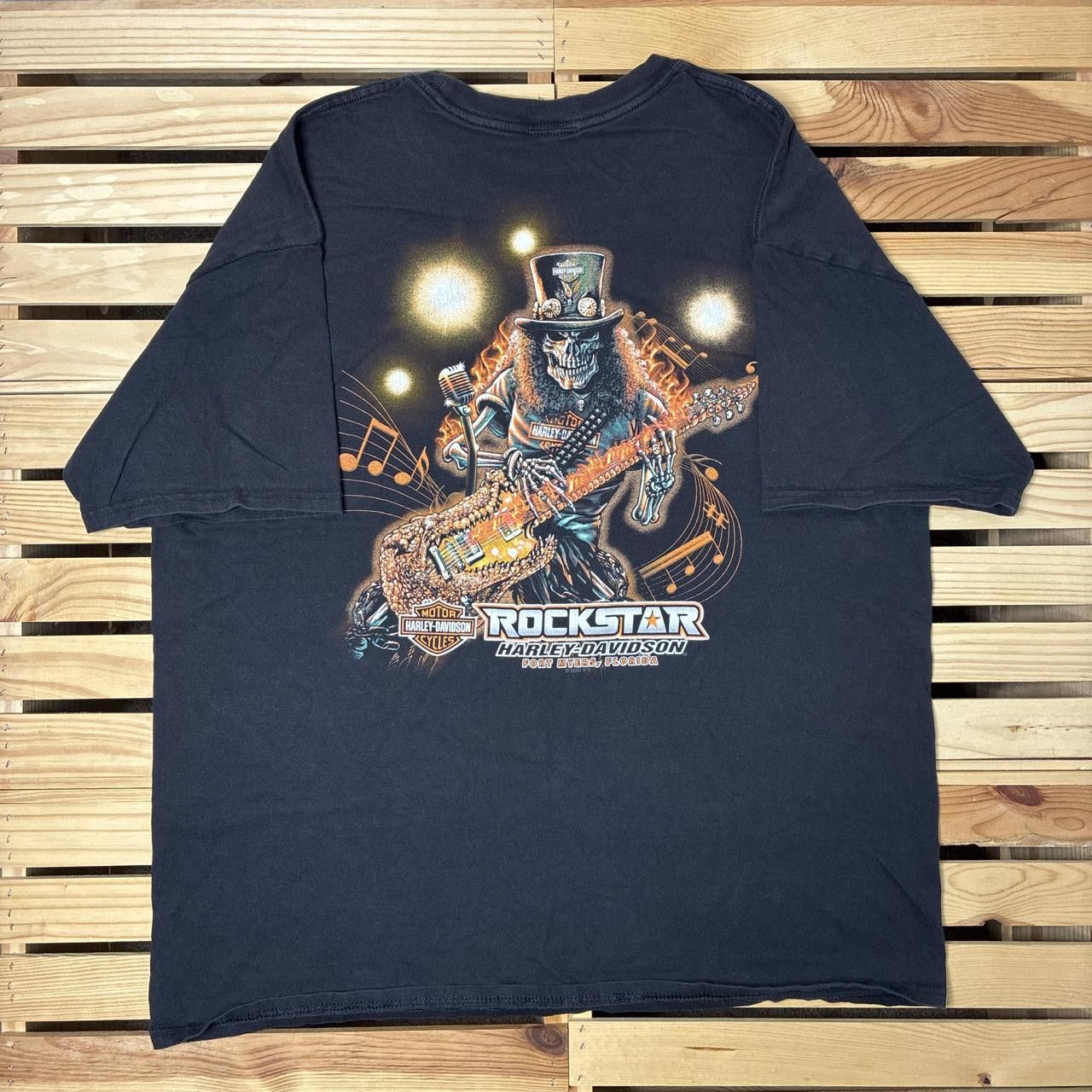Harley Davidson Harley Davidson FL Black Slash Biker Tee Size 2XL Size US XXL / EU 58 / 5 - 1 Thumbnail
