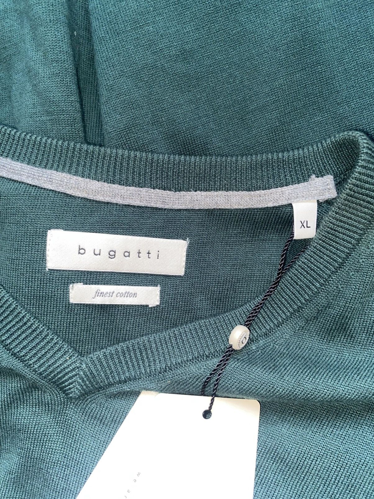 Bugatti Bugatti - BNWT - V-Neck Sweater - Green - XL - Cotton Size US XL / EU 56 / 4 - 14 Thumbnail