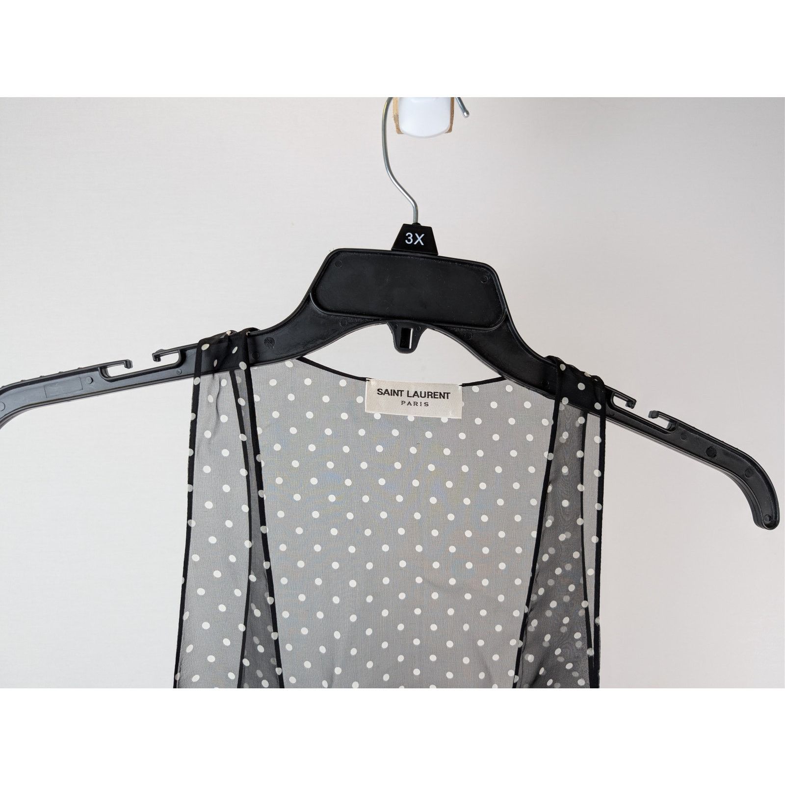 Saint Laurent Paris o1rshd1 Tank Tops / Moussseline Petit Pois in Noir Size US M / EU 48-50 / 2 - 3 Thumbnail