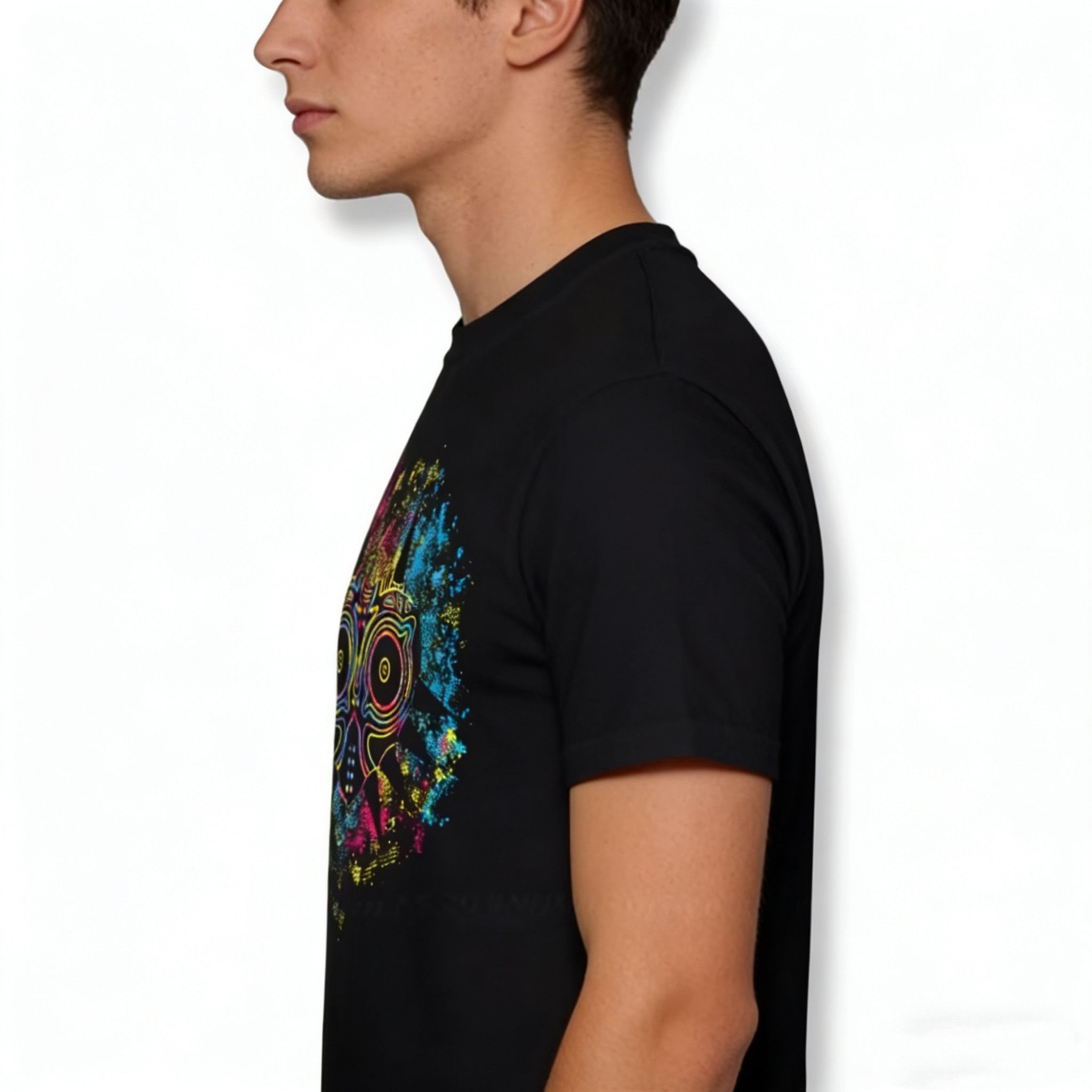 Other Street Retro Punk Monster Majoras Mask Black T-Shirt Size US M / EU 48-50 / 2 - 3 Thumbnail