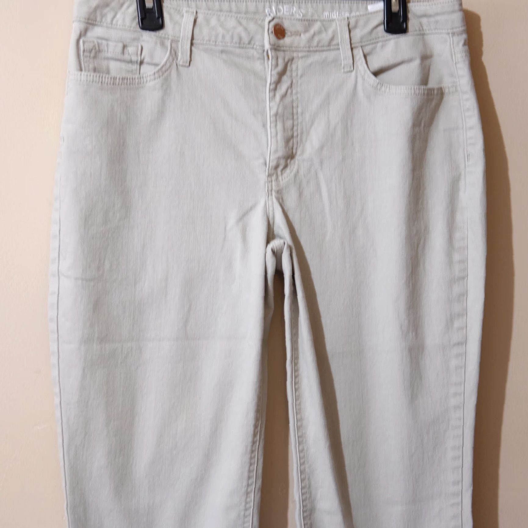 Vintage Riders by Lee Mid-Rise Capri Jeans Denim Beige Stretch Women's 12M #H14-7 (Regular) Jeans Capris Women Beige Stretch Size 34" / US 12 / IT 48 - 2 Thumbnail