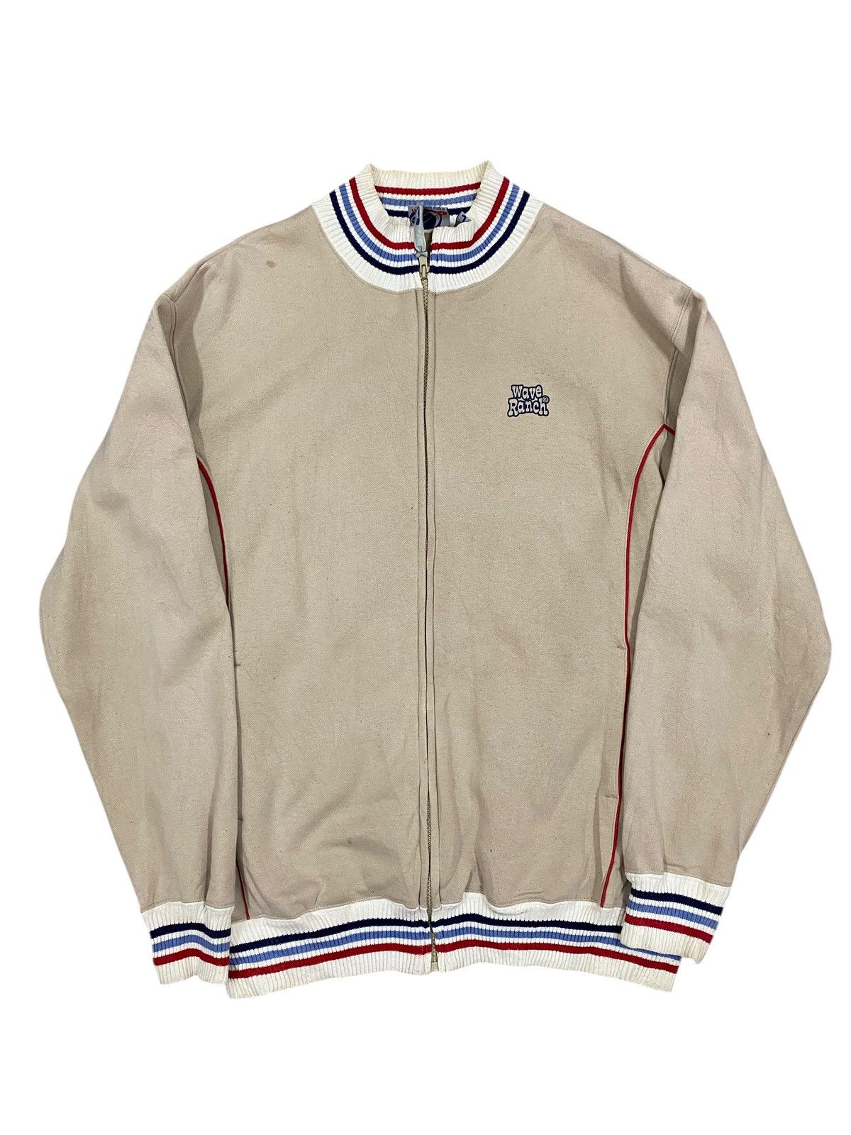 Vintage Vtg 90s Wave Ranch Varsity Big Logo Jacket Size US M / EU 48-50 / 2 - 2 Thumbnail