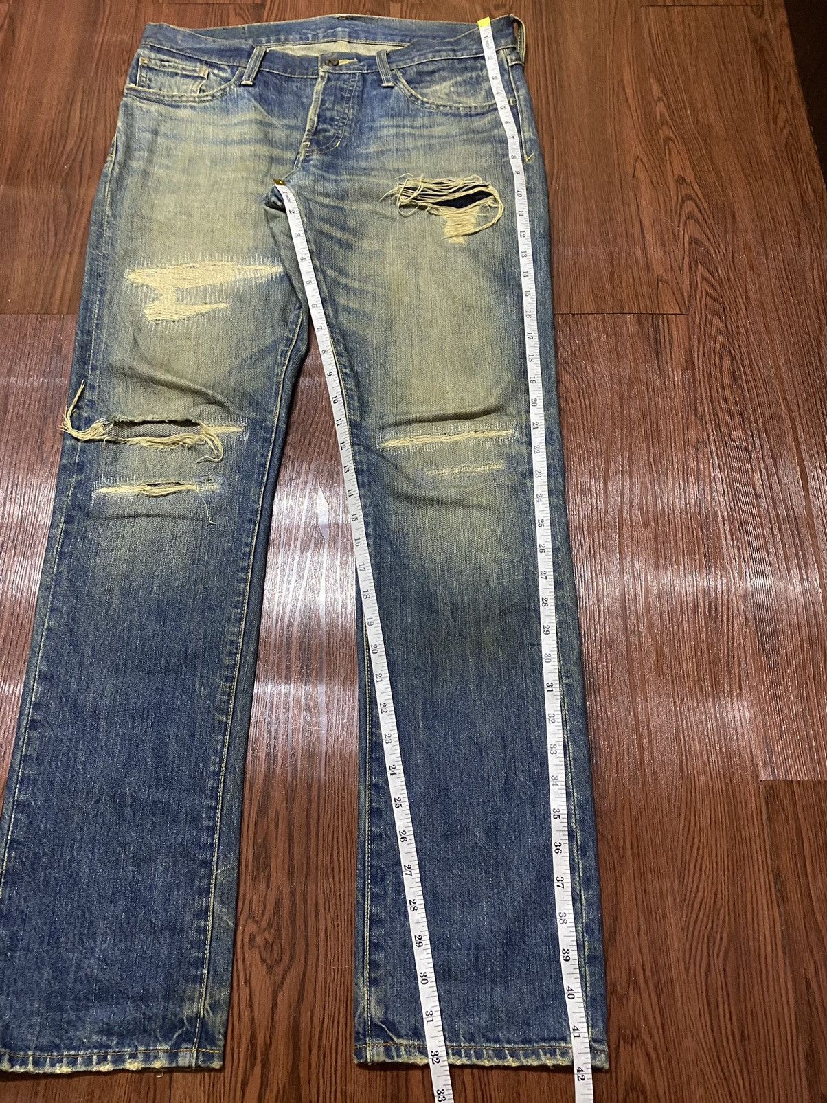 Japanese Brand Vintage Japanese Brand Distressed Rock Style Loose Jeans Size US 34 / EU 50 - 10 Thumbnail