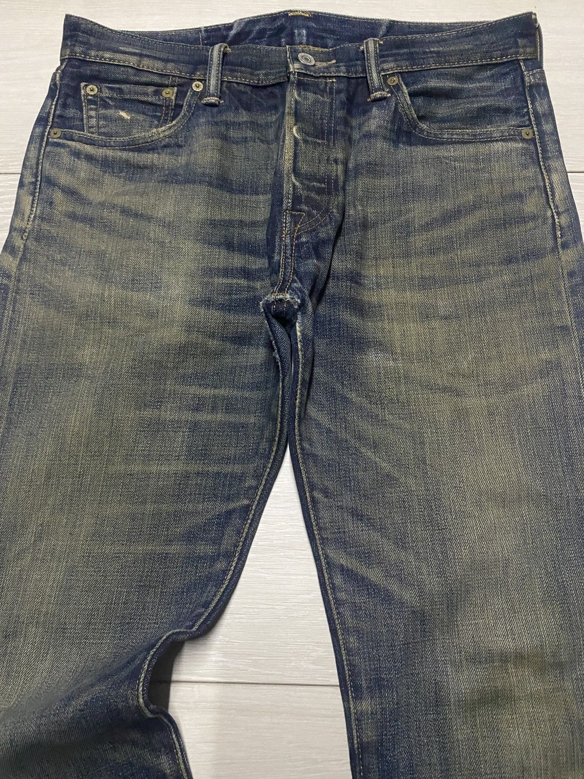 Levi's Vintage Levis 501 Y2K Mud Wash Distressed Slim Fit jeans Size US 32 / EU 48 - 3 Thumbnail