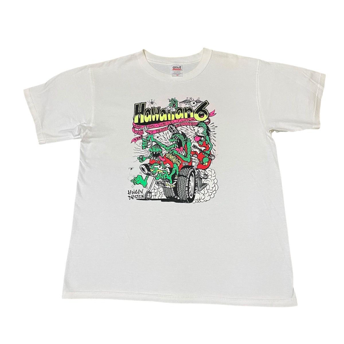 Anvil × Band Tees × Vintage Vintage Hawaiian 6 Pizza of Death Records Tee Size US M / EU 48-50 / 2 - 1 Thumbnail