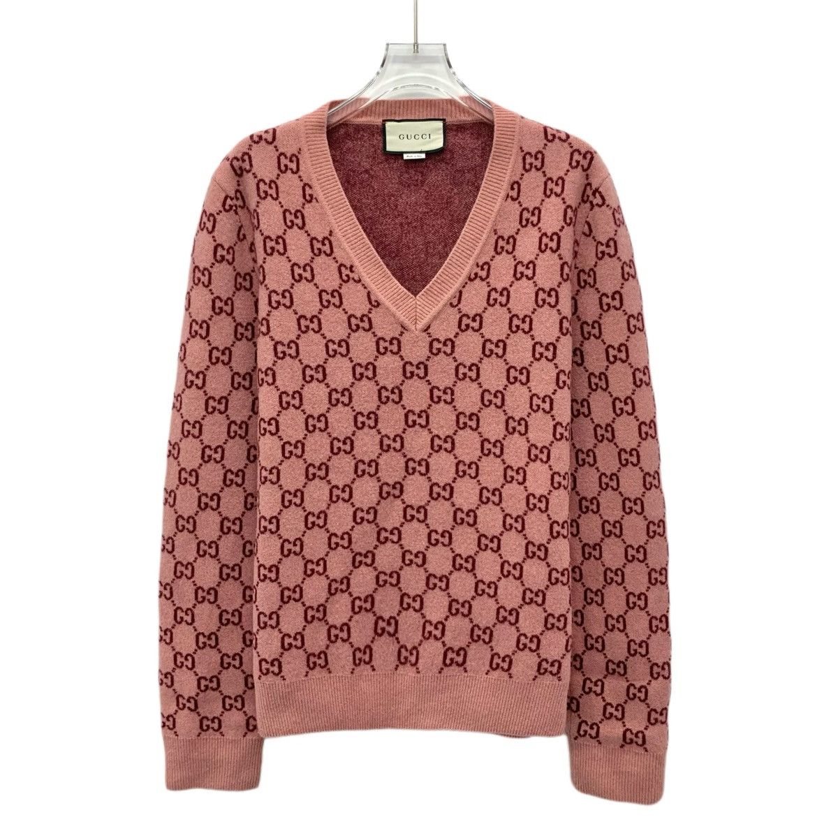 Gucci Gucci Jacquard Wool V-neck Long Sleeve Knit Sweater K26WX Size XS / US 0-2 / IT 36-38 - 1 Thumbnail