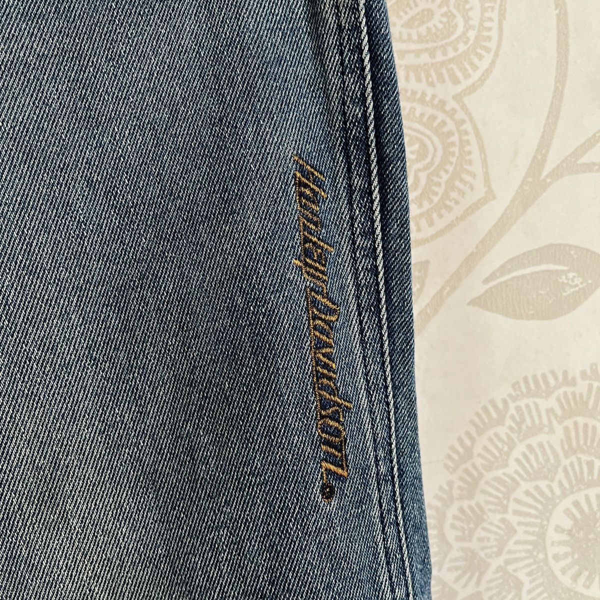 Harley Davidson × Vintage Harley Davidson Double Knee Denim Jeans Size US 35 - 8 Thumbnail
