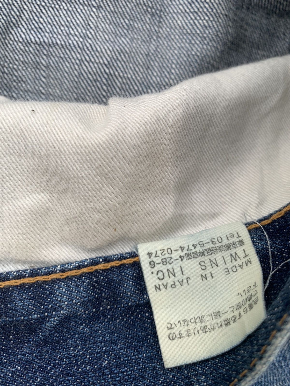 Japanese Brand ACOUSTIC SELVEDGE BUTTON FLY JAPANESE FADED DISTRESSED DENIM Size US 36 / EU 52 - 17 Thumbnail