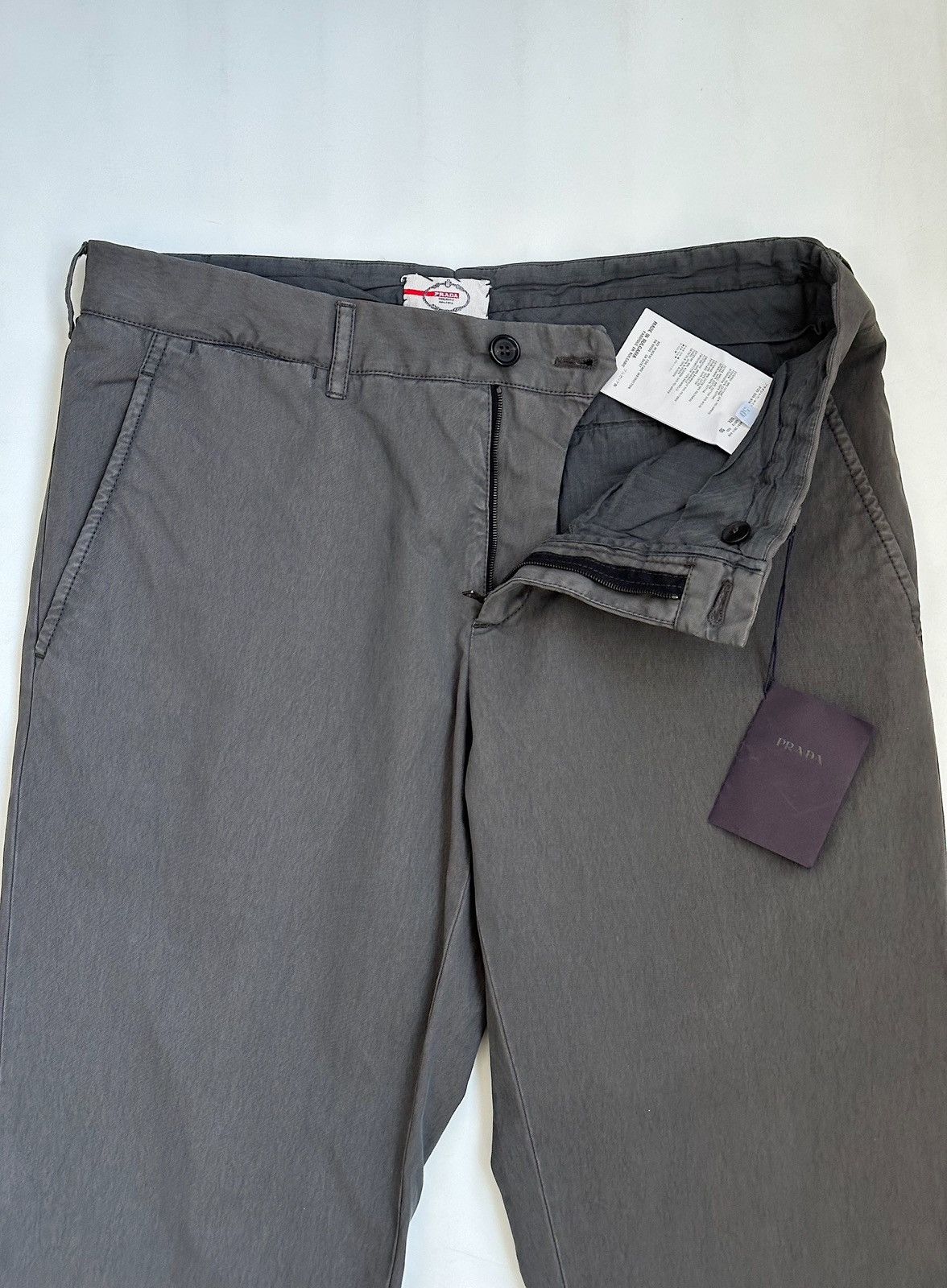 Prada *NEW* PRADA FW 2011 Washed Nylon Gray Pants Vintage wool Size US 32 / EU 48 - 6 Thumbnail