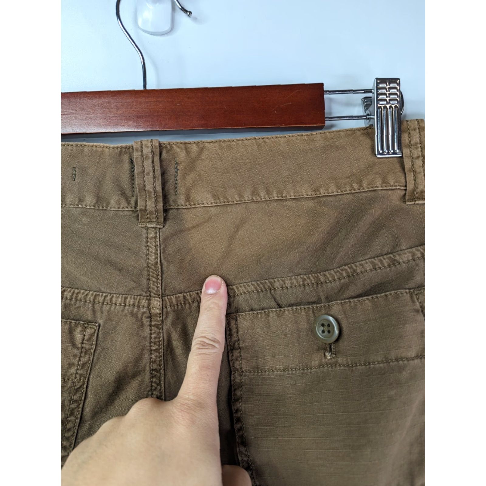 J.Crew VINTAGE J.CREW Women's Pants City Fit Capri Chino Ripstop Cargo Light Brown Size 4 Size 27" / US 4 / IT 40 - 7 Thumbnail