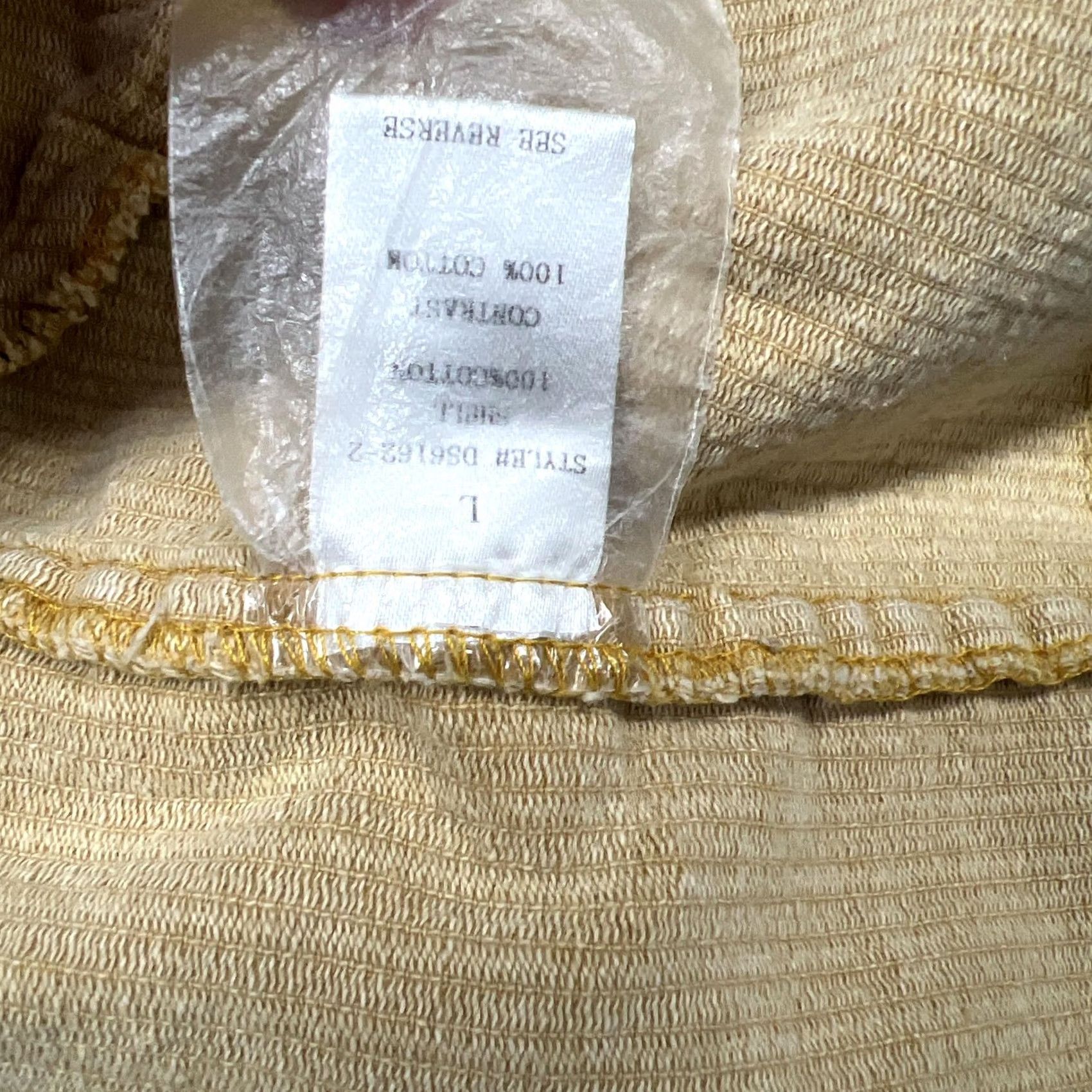 Vintage Oli & Hali Jacket Womens L Beige Corduroy Plaid Patchwork Shacket Snap Casual Size L / US 10 / IT 46 - 5 Thumbnail